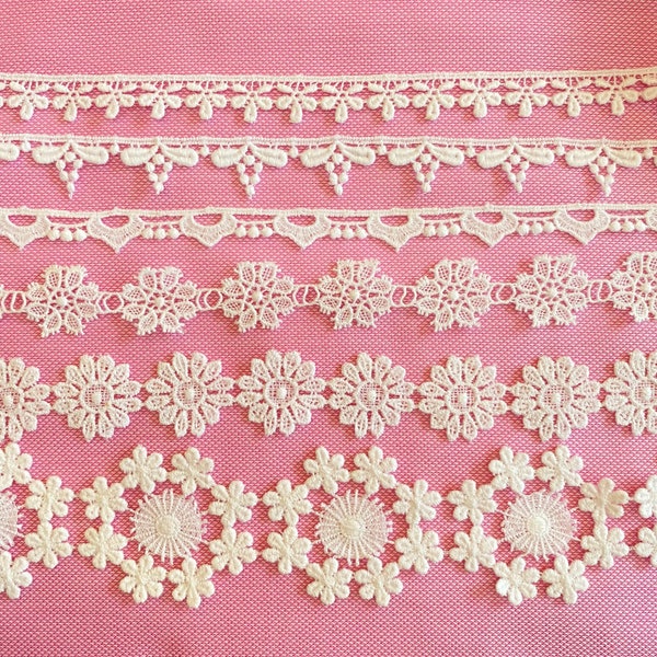 9.5 yd Point de Venise Lace Vintage Point de Venise Lace, Narrow Point de Venise Edging