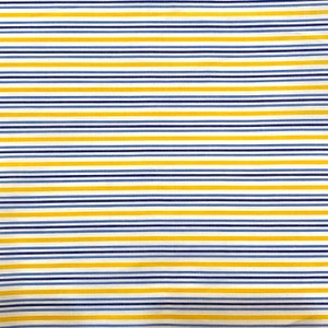 2 yds Striped Cotton Fabric 100% Egyptian Cotton white/blue/yellow Striped Fabric 45 image 2