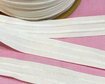 20 yds 1” Double Cord Shirring Tape White Cotton Shirring Tape