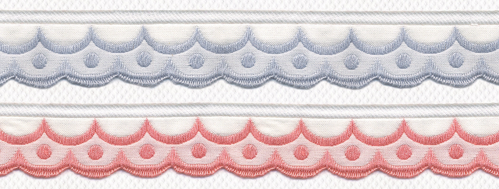 5 Yds Scalloped Embroidered Trim Cotton Scalloped Trim Narrow Etsy