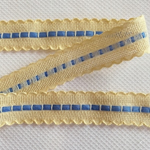 5yds ivory Jacquard Ribbon with Mesh Detail and woven in Ribbon