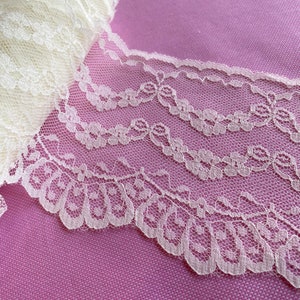 10 yds Lace White or Ivory Cotton/Rayon/Polyester Lace Edging White or Ivory