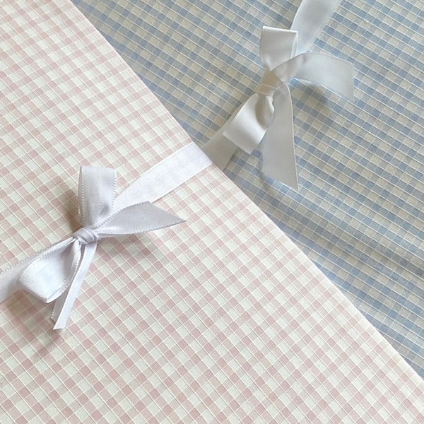 Gingham Crib Sheet Etsy