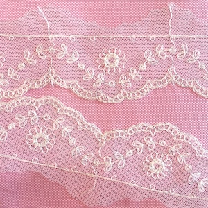 5 yds English Bridal Lace Nylon Rayon Lace Edging Lace Edging Flower Lace Edging Lace Fabric