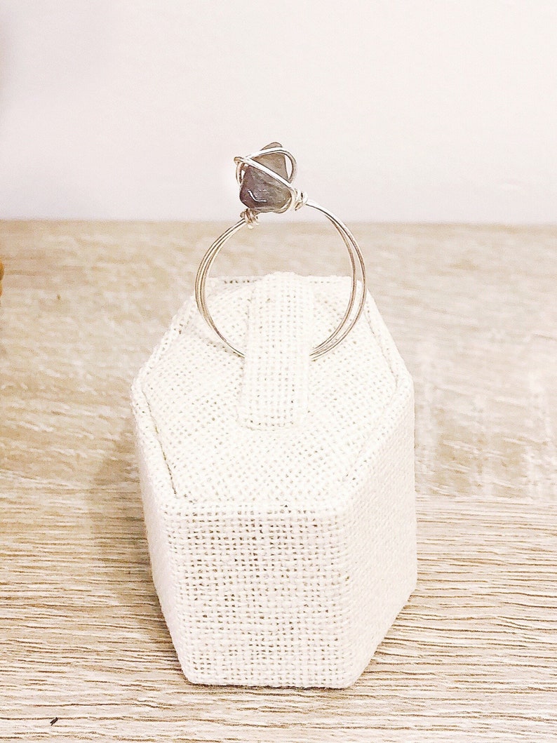 Amethyst and sterling silver ring