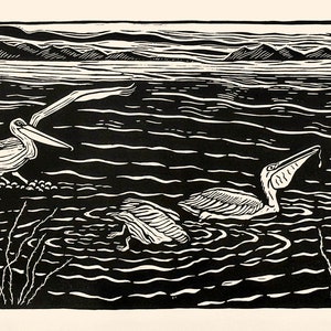 Breakfast - Original Handcarved Linocut prints, Limited Edition