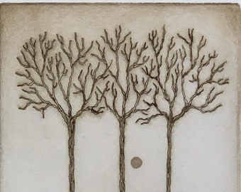 The Last Eclipse - Original Aquatint Etching Print, Limited Edition