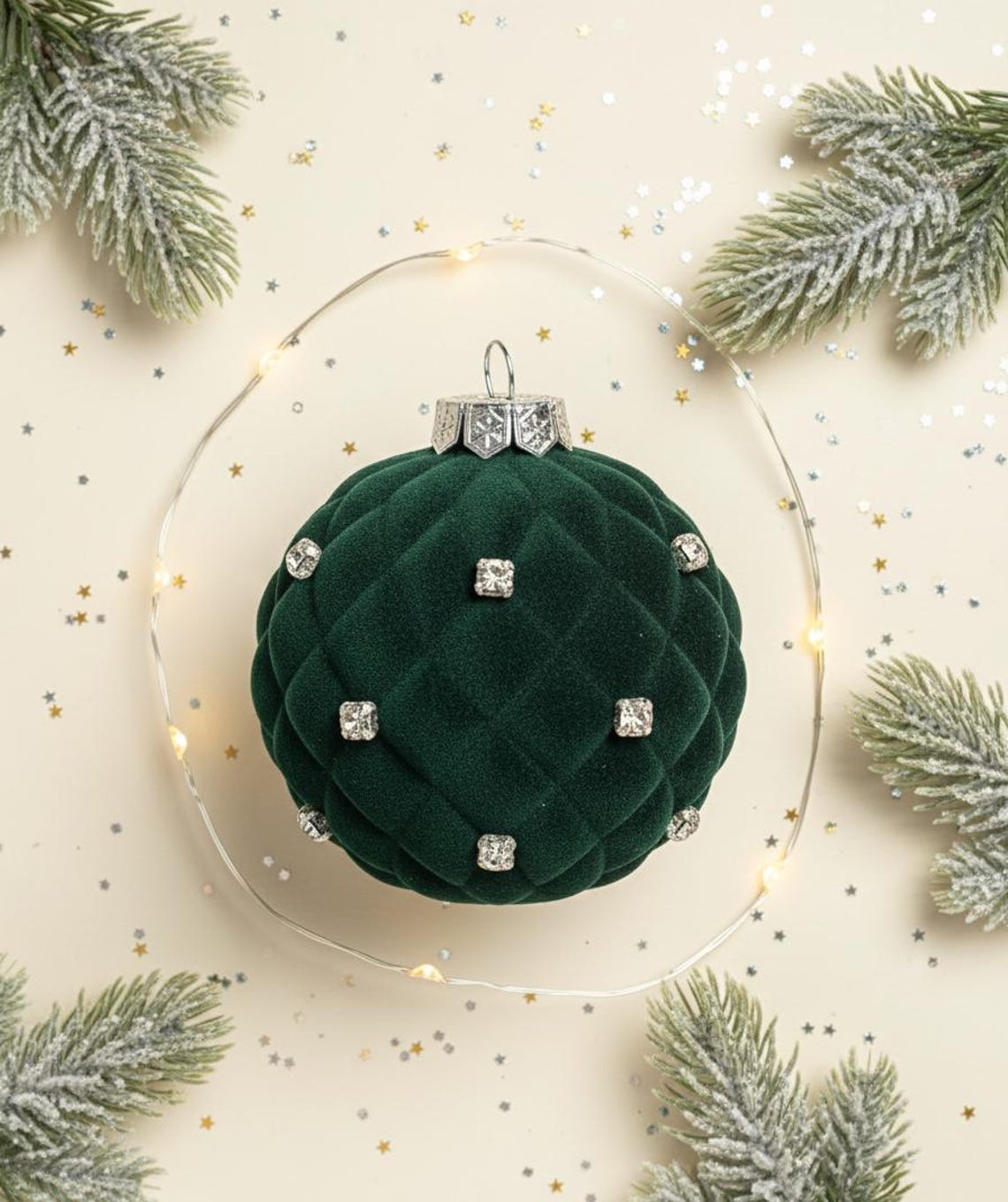 Emerald Green Christmas Ornamentsnull