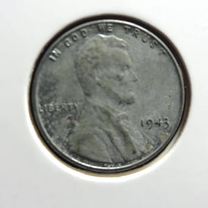 USA  1943   1 Cent Steel -  Lincoln Wheat -