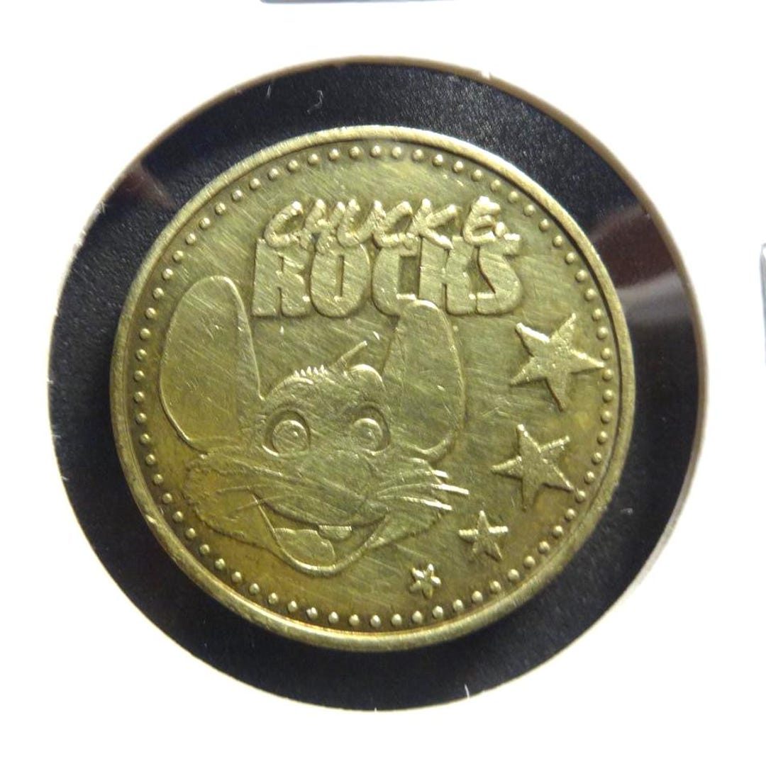 Chuck E Rocks Token 2014 Chuck E. Cheese - Etsy