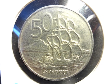 ニュージーランド 50セント硬貨 | ジェームズ・クック船長 | HMS