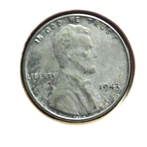 Moneda de acero de 1 centavo de EE. UU. de 1943 - Lincoln Wheat -