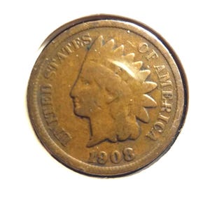 US 1908  1 Cent * Indian Head *