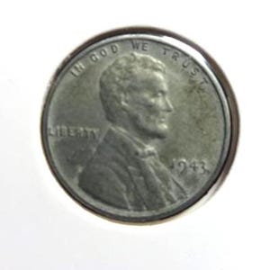 USA  1943   1 Cent Steel -  Lincoln Wheat -