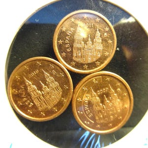 Spain 2009/10/11  1 Euro Cent Lot of 3