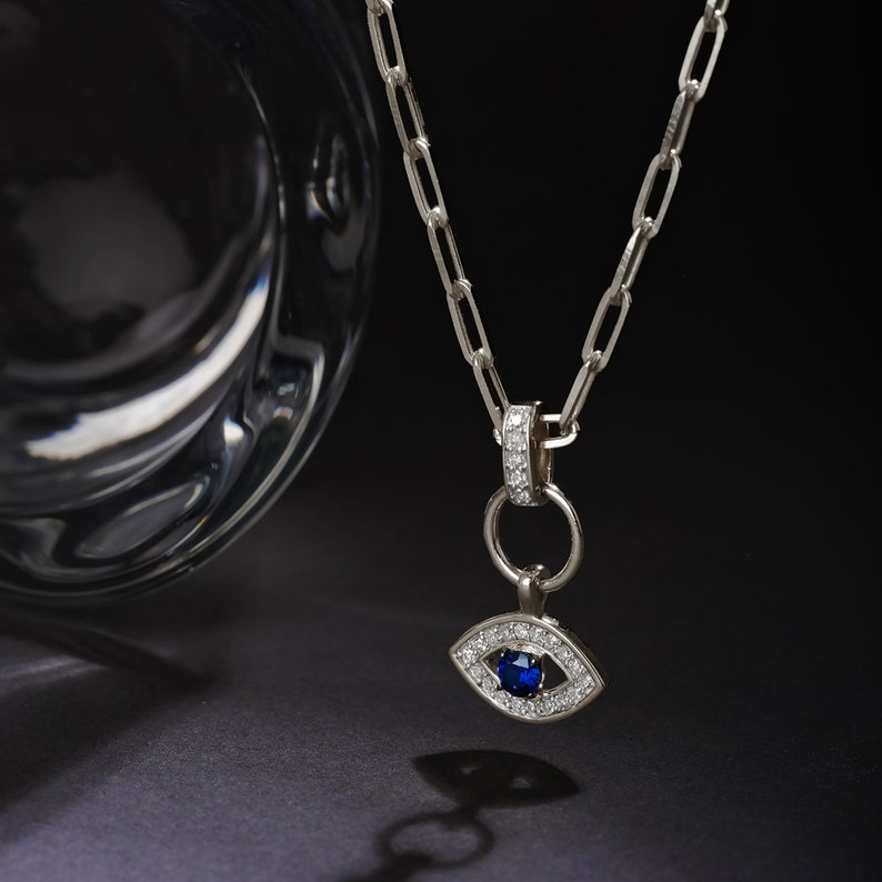 Cali Trove Evil Manufacturer regenerated product Popular Eye Collection 1 cttw Diamonds Blue 8 Sapphir