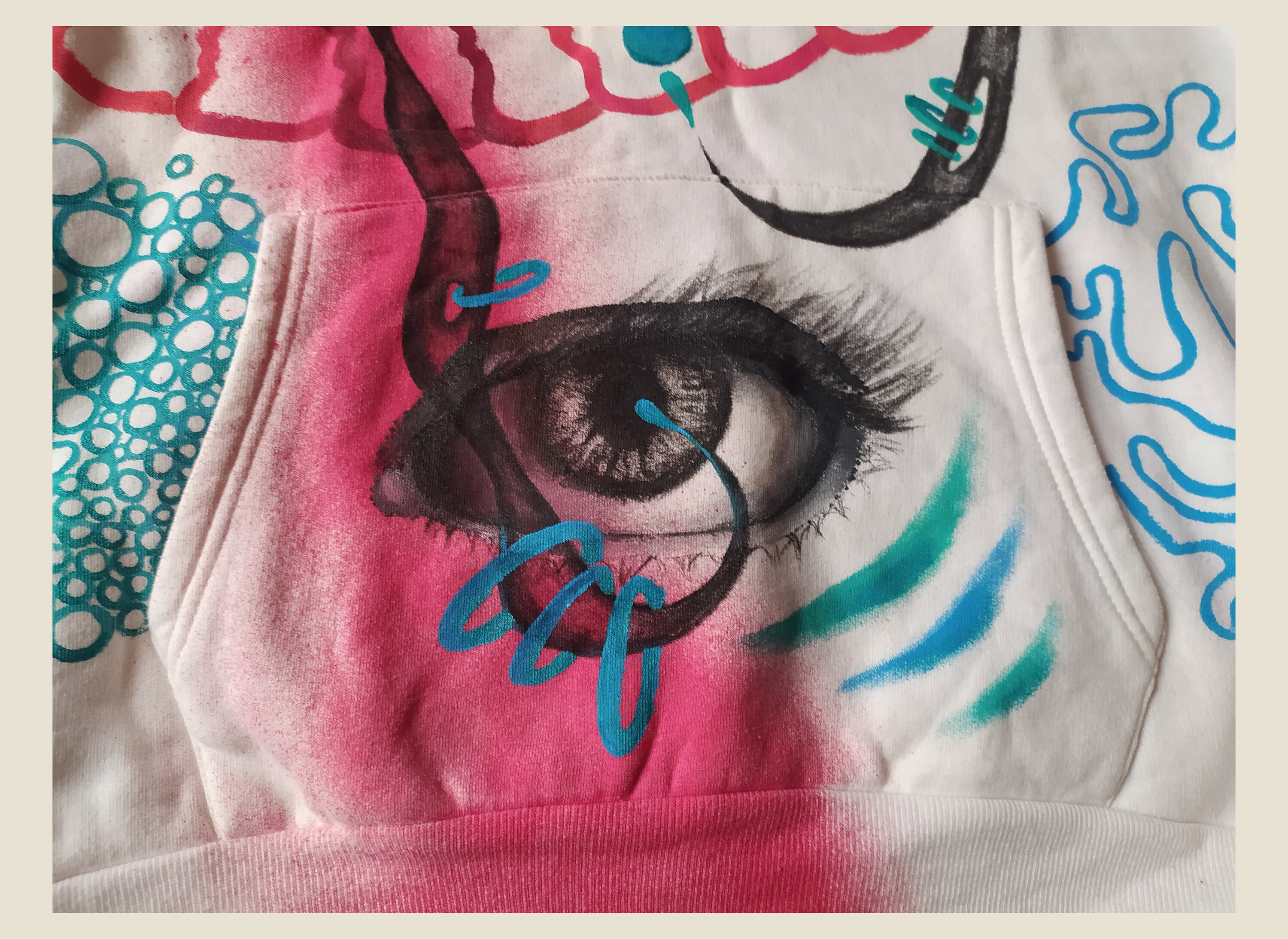 DIY Multicolored Hoodie Unique Original White HandPainted Etsy