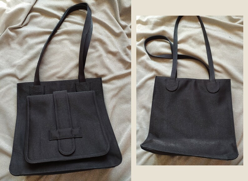 90s Black Square Shoulder Bag