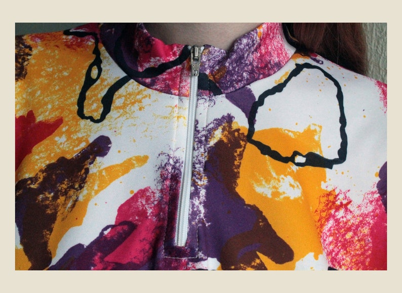 Vintage Multicolor Cycling Biking Jersey Retro Colorful Biking Bicycle T-shirt Tshirt Road Bike Shirt 80s 90s Abstract Vintage Print Tsirt
