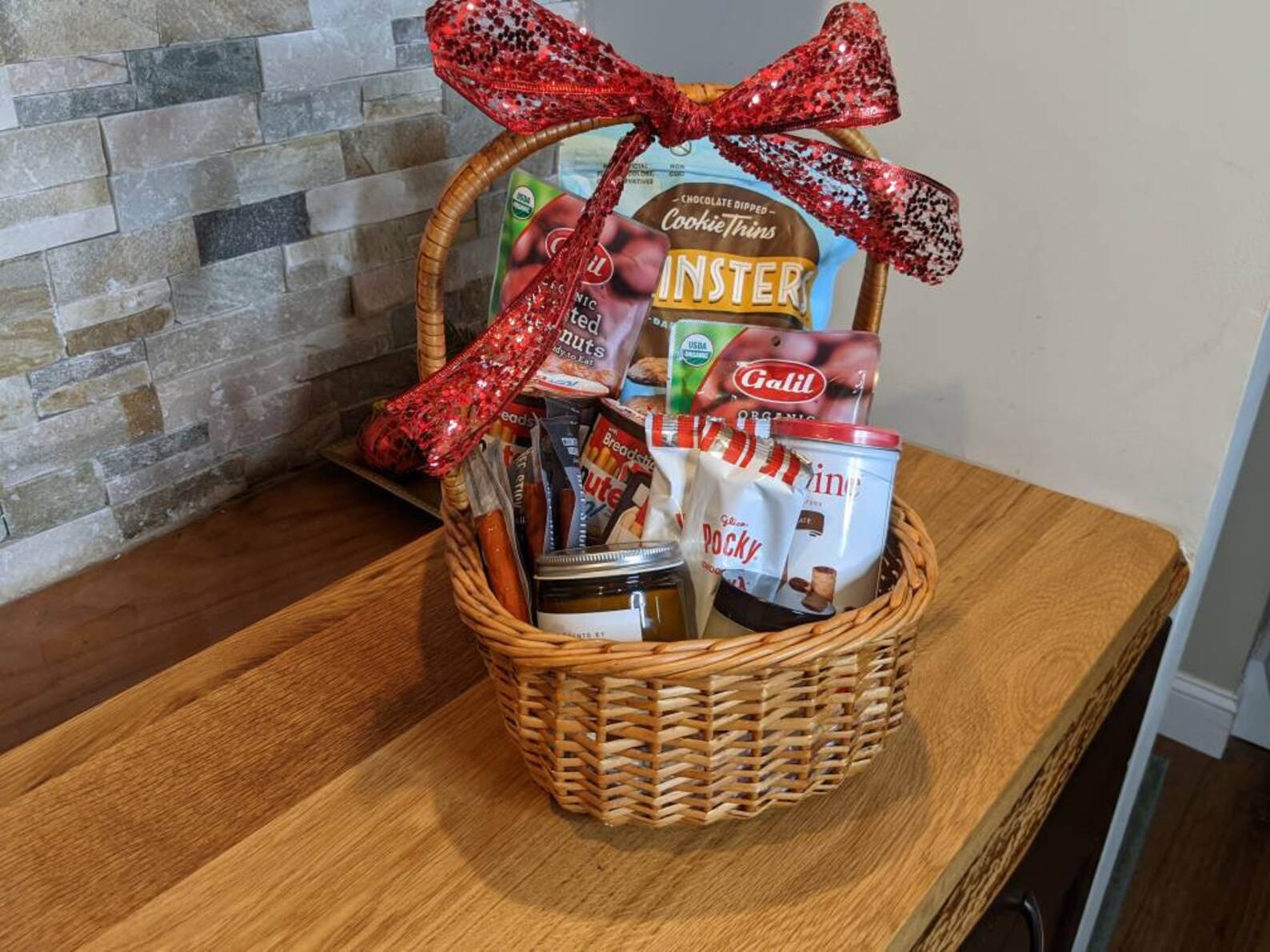 Charcuterie Board Gift Basket Live Edge Cutting Board Etsy