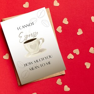 Espresso - Cafe - Coffee Valentine&#39;s Day Card - Instant Digital Download - PNG - Valentine Pun - Printable
