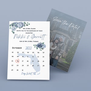Wedding Save the Date Template - Customizable through Canva - Downloadable and Printable Save the Date - Event Invitation - Instant Download