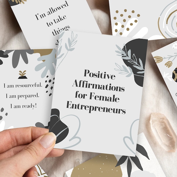 Entrepreneur Affirmation cards, mantras for Mompreneur,woman business success affirmation cards for startup, spiritual rituals for women