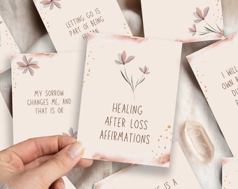 Grief Affirmation cards to Help You Deal With Loss,mental health cards,Printable grief affirmation cards self-help and uplifting affirmation