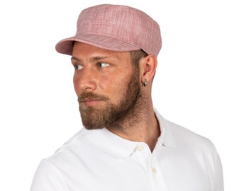 Casquette militaire d'été en coton rouge clair, Chapeau style armée clair, Casquette de castro Hatsquare, Casquette de cadet militaire, Casquette de chasse Ranger, Chapeau de printemps