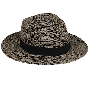 Schwarz Gold Glitter Stroh Fedora Hut, Mid-Steiff Krempe Hut Quadrat Männer Sommerhut, Frauen Safari Hut, Stroh Fedora Hut, Flache Krempe Hut