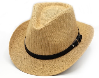 Camel Summer Cowboy Cowgirl Hat,  Boho Cowboy Hat , Fedora Hats, Western Style Hat, Man Summer Hat, Women Summer Hat, Sun Hat, Beach Hat