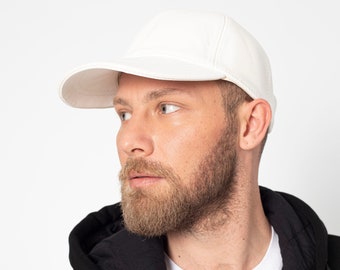 ★SINCLAIR★PRESTIGE BASIC LEATHER BALL CAP Black Leather Baseball Cap, Hatsquare Leather Hat