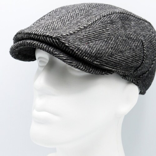 Newsboy Cap for Men Herringbone Flat Cap Ivy Hat Wool Blend - Etsy