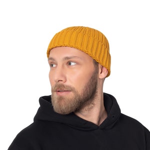 Acrylic Winter Fisherman Beanie , 18 Colors Hatsquare Man Docker Cap, Sailor Military Brimless Hat, Crochet Skull Cap Winter Dock Worker Hat