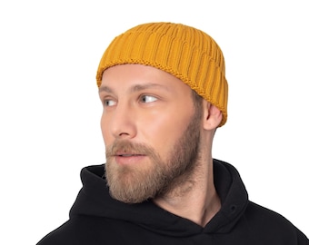 Acrylic Winter Fisherman Beanie , 18 Colors Hatsquare Man Docker Cap, Sailor Military Brimless Hat, Crochet Skull Cap Winter Dock Worker Hat