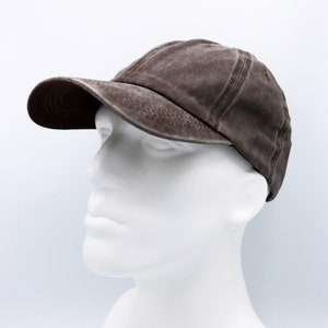 Brown Cotton Baseball Cap, Pigment Dyed Cap, Men Summer Baseball Hat, Adjustable Baseball Cap, Women Summer Hat