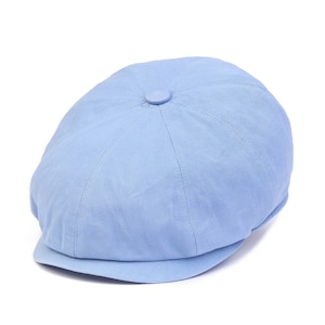 SALE. - Baby blue Cotton Pygment Dyed Summer 8  Panels Cap, Peaky Blinders Hat, Baker Boy Hat, Irish flat cap, Ivy League Hat, BLACK FRIDAY