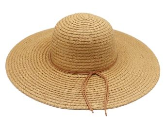 Camel Wide Brim Straw Hat, Holiday Hat, Women Summer Hat, Beach Hat, Boho Sun Hat, Women Hat, Foldable Sun Hat, Vacation Hat, Summer Gift