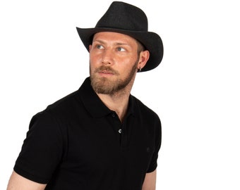 Black Summer Straw Cowboy Cowgirl Hat,  Boho Cowboy Hat , Fedora Hats, Western Style Hat, Man, Women Summer Hat, Sun Hat, Beach Hat