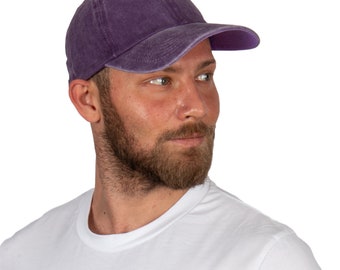 Washed Cotton Baseball Cap,Pigment Dyed Cap, Hatsquare Men Women Summer Hat, Adjustable Baseball Hat,  Sport Cap, Dad Cap