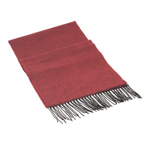 Burgundy Wool Men Scarf, Suit Scarf, Scarves for Men, Winter Scarf, Wool Fabric Scarf, Birthday Gift, Christmas Gift, Groomsmen Gift