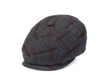 EN VENTE - chapeau 8 panneaux en laine écossaise Peaky Blinders, chapeau Baker Boy, casquette plate irlandaise, chapeau Gatsby, cadeau de Noël, ensemble écharpe homme