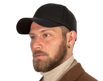 Dark Brown Leather Baseball Cap, Handmade Leather Hat, Adjustable Man Leather Baseball Cap, Women Baseball Cap, Sports Cap, Dad Hat