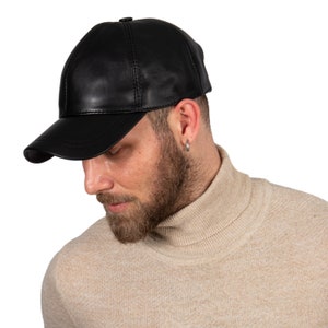 Black leather hat cap online
