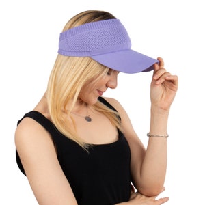 Mercerized Cotton Visor, Hatsquare Women Summer Hat, Sports Visor, Wide Brim Hat, Beach Hat, Sun Hat, Boho Hat, Gardening Hat