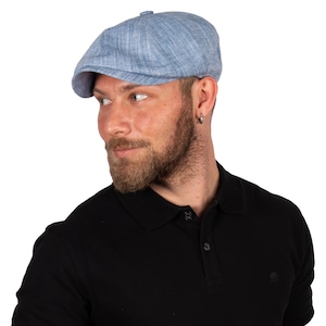 Himmel Blau Baumwolle Sommer 8 Panel Schiebermütze, Peaky Blinders Hut, Hatsquare Baker Boy Hut, Leichte Sommer Männer Hut, Hochzeit Groomsmen Cap Sky Blue