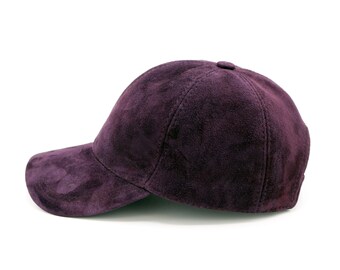 Purple leather hat Clearance