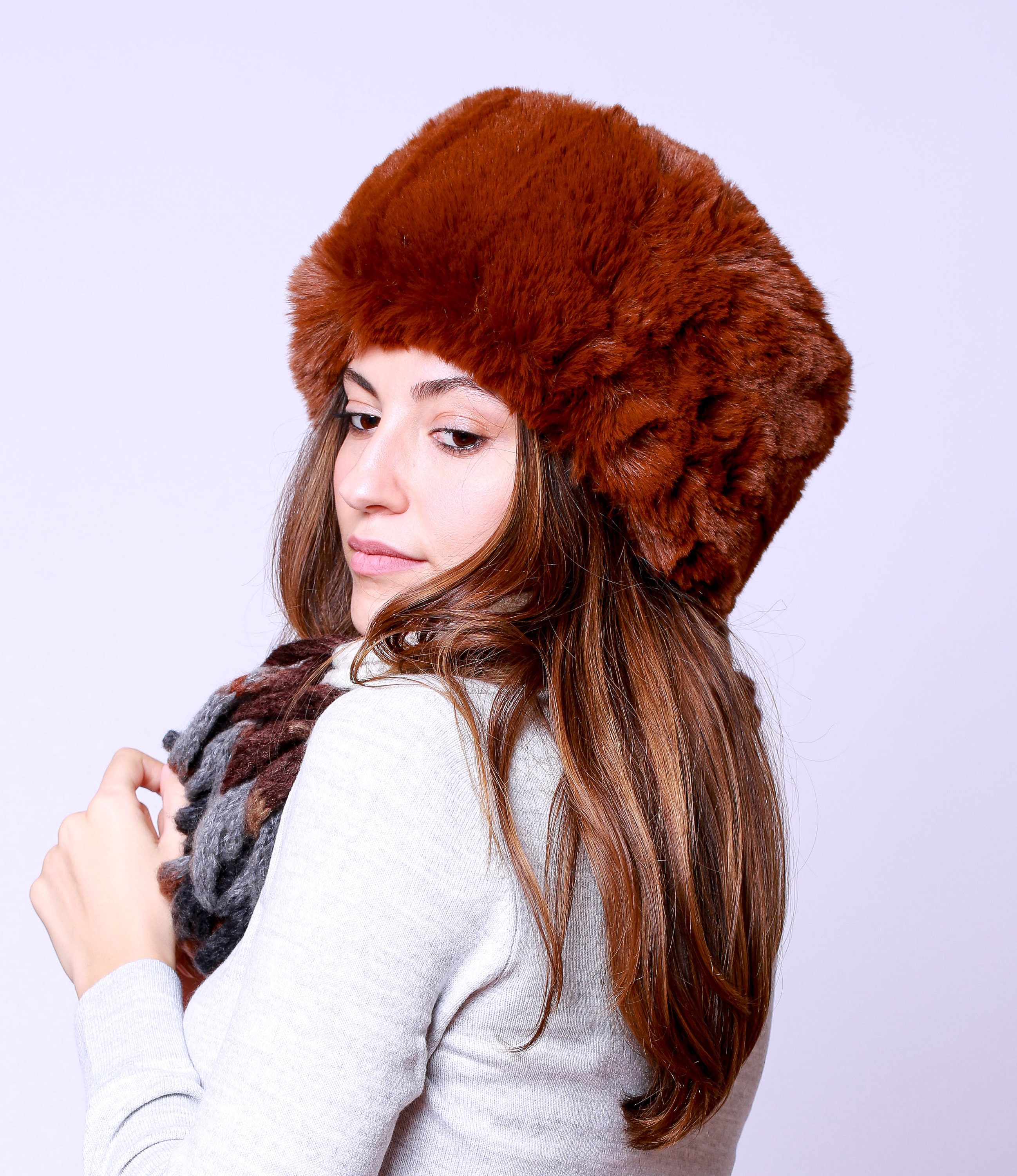 brown fur hats