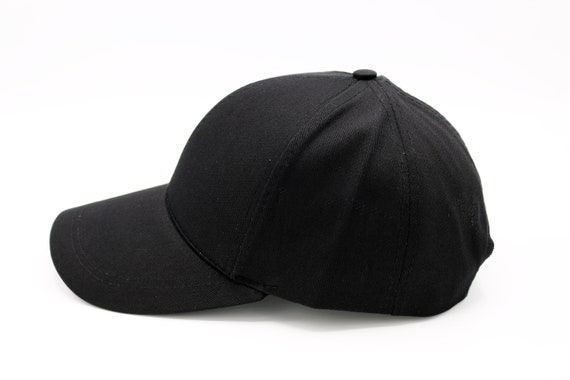 ON SALE Black Cotton Fabric Baseball 