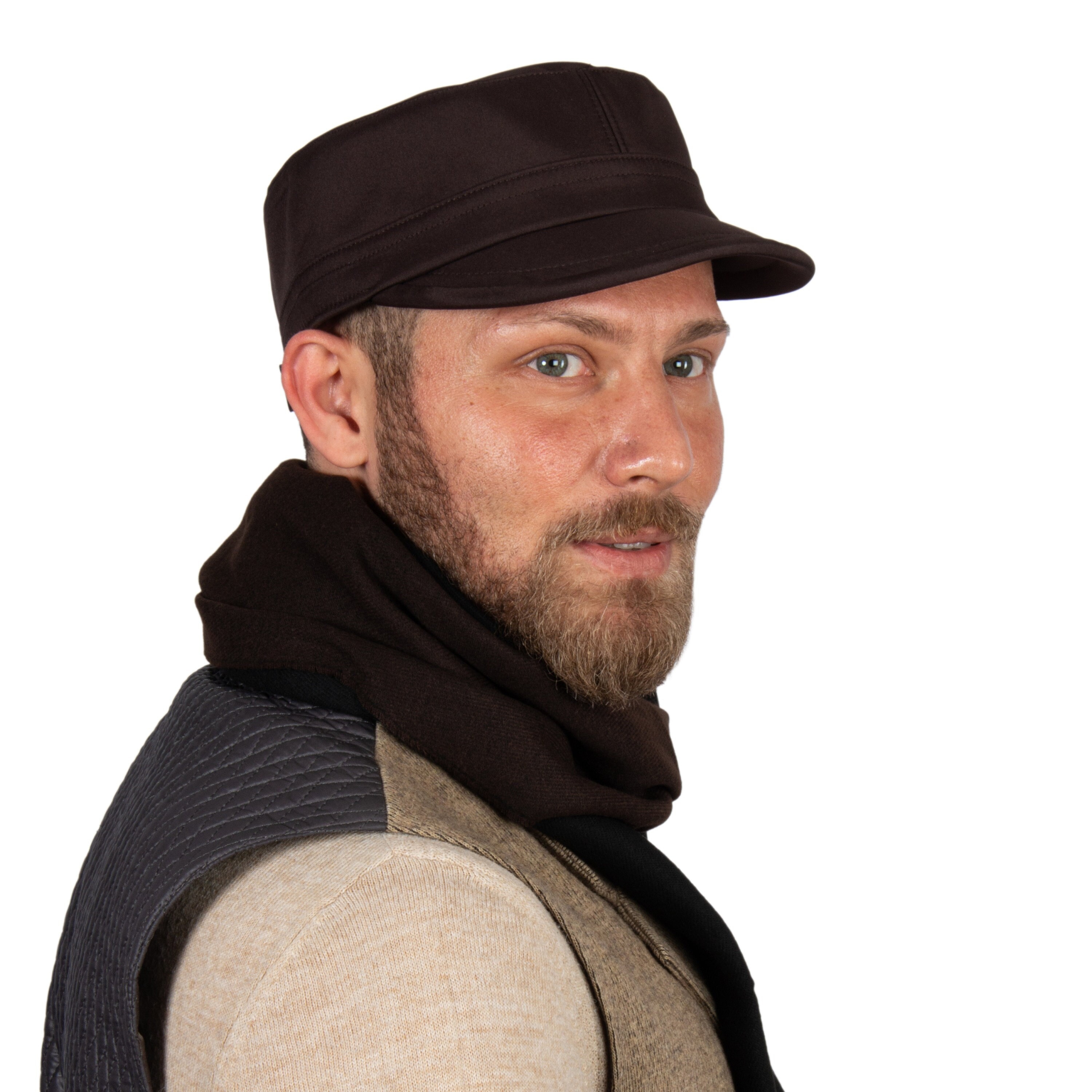 帽子 Nylon Army Hat charcoal brown Dark Brown Water Resistant Military Cap, Army Style Hat